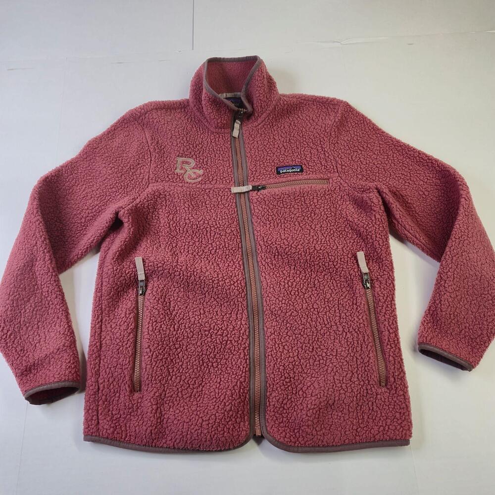 Patagonia Retro Pile Jacket Womens Medium Pink Rosehip Fleece Full Zip STY22795